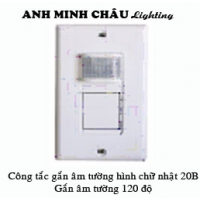 Công tắc gắn âm tường hồng ngoại đế chữ nhật 20B