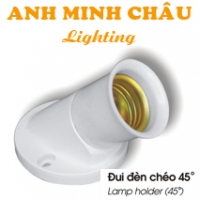 Đuôi E27 Nhựa Xéo 45 độ